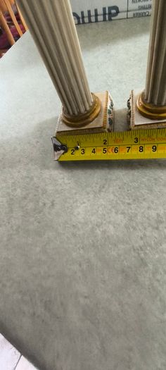 Vintage Pair of candlesticks shabby chic, resin pillar with roses
