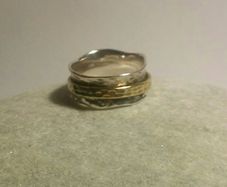 Brass and Sterling Silver Ring