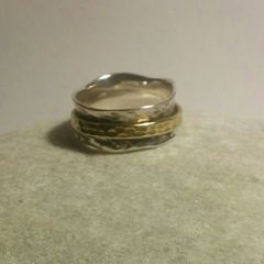 Brass and Sterling Silver Ring