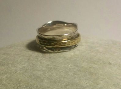 Brass and Sterling Silver Ring