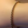 9ct Gold Petite Round Belcher link bracelet. Image 3