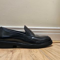 Black real leather loafers Marks & Spencers Autograph (43/9 UK)