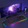 Headphone Stand Gaming Headset Holder RGB PC Gaming Accessories for Desk, Cool LED Headset Stand with 2 USB Charger for Gamer Image 3