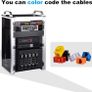 10 inch 0.5U 12 Port Blank Keystone Patch Panel with Cat6 RJ45 Keystone Jack Insert for DeskPi RackMate T0/T1/T2 Network Cabinets/Server Rack Image 8