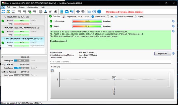 Samsung Pm981 512gb Nvme M.2 Ssd
