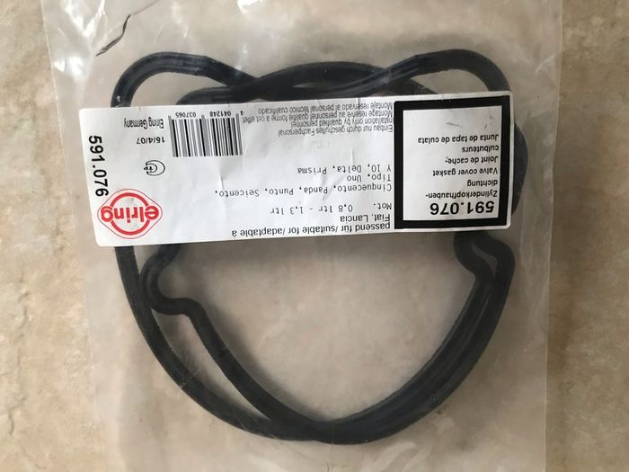 Rocker cover gasket Fiat Panda Punto and Lancia