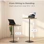 Portable Laptop Stand, Bedside - Sofa Table with Height Adjustable 18'' - 48'', Sleek Wooden Lectern Standing Desk Image 3