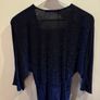 ZARA Shimmery Blue Wrap Front Midi Dress Size S! Image 9