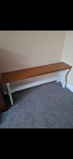 Solid Mahogany Timber Bench Upcycled & Refurbished