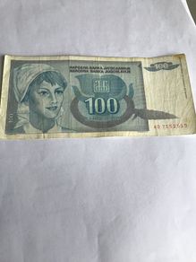 Banknote from a State that no longer exists- Yugoslavia 100 Dinara