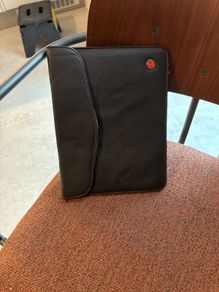 tablet pouch black leather