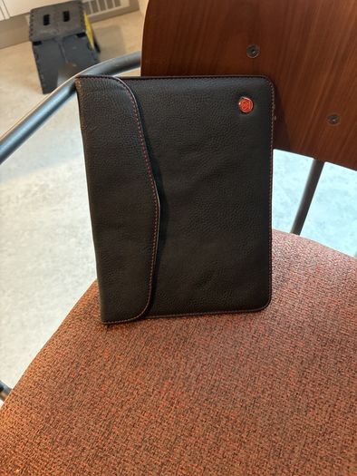 tablet pouch black leather
