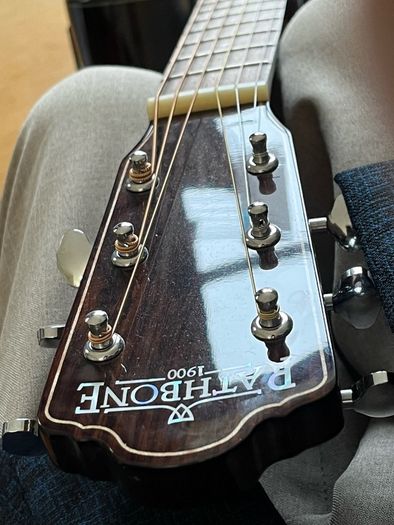 Electric acoustic left handed guitar