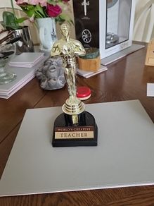 Worlds greatest teacher trophy