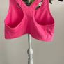 nike cropped top/bra large pink with Nike logo Image 4