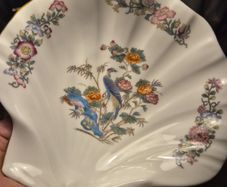 Wedgwood Bone China Kutani Crane Shell Shape Scallop Trinket Dish