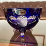 Pretty Cobalt Blue Crystal Retro Sugar or Trinket Bowl Image 5