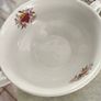SET OF 4 SOUP BOWLS  the Staffordshire Potteries in Stoke-on-Trent, England. The text "Flowers Made by Royal Tudor Stoke-on-Trent England Image 4