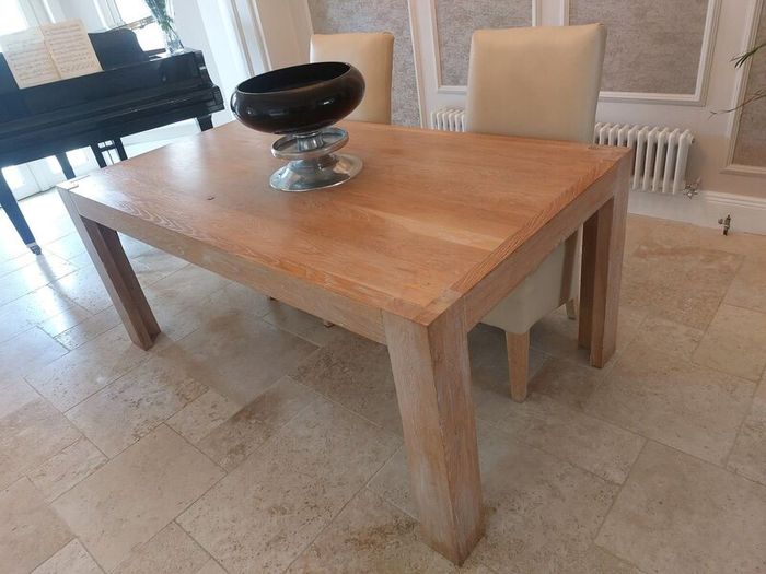 High quality limed oak dining table