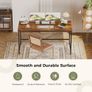 120x50 cm Computer Desk, Gaming Desk for Small Spaces, Modern Simple Style Desk for Home Office, Study Student Writing Desk, Brown Image 6