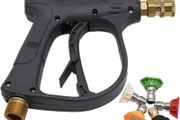 High Pressure Washer Gun with 5Pcs Spray Nozzles, 4350 PSI 1/4" Quick Release Car Washer Gun, Power Short Spray Gun M22 Metric Thread for Car Cleaning (FREE POSTAGE)