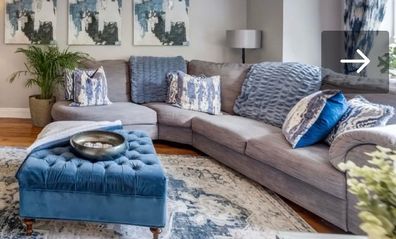 IKEA Tidafors Grey Curved Sofa