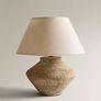Zara Home Table Lamp - Ceramic Base with Linen Shade Image 7