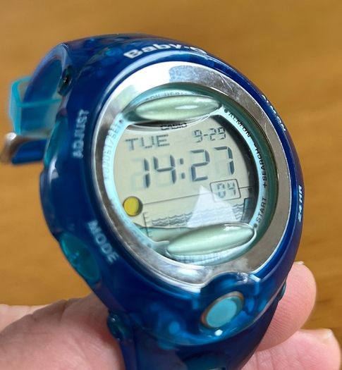 Casio BabyG Vintage Translucent Blue Digital Watch Module 2477  New Battery
