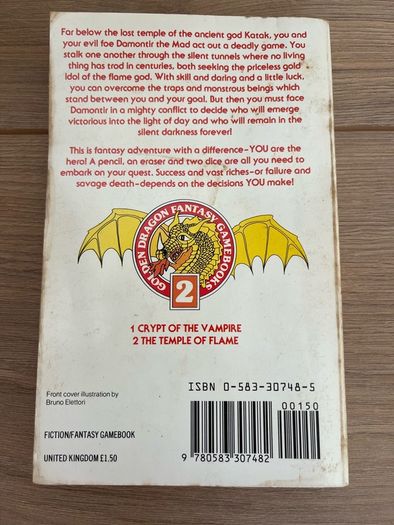 The Temple of Flame (Golden Dragon Fantasy Gamebooks - Dave Morris & Oliver Johnson)