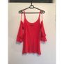 Pink off the Shoulder T-Shirt Top Image 2