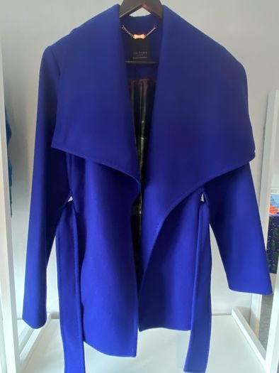 Ted Baker - Lorili Short Wrap Coat - Purple Blue - Size 3