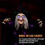 72 Inch Hanging Animated Talking Witch Decoration with Light-up Eyes and Sound Activation Function for Halloween Haunted House Prop Image 3