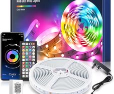 LED Strip Lights 10M (1X10M) APP Control Colour Changing LED Lights with Remote, Music Sync Built-in Mic, SMD RGB Light Strips RGB