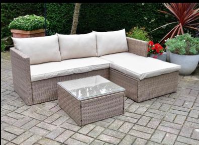 Valencia Reversible Rattan Corner Set (Brand New)