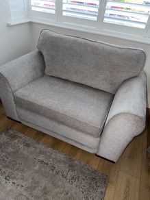 Three seater, cuddler and footstool