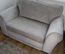 Three seater, cuddler and footstool