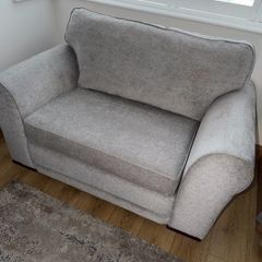 Three seater, cuddler and footstool