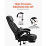 Executive Chair High Back Office Chair with Footrest and Lumbar Pillow Ergonomic Desk Chair 135 Recline & Adjustable Height, PU Leather Swivel Rolling Chair for Work Study Game Black Image 6