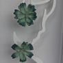 Boho Teal Ombre Camellia Clip On Earrings Image 2