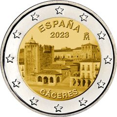 Spain 2 Euro Commemorative Coin 2023 - Caceres. Uncirculated.