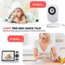 Baby Monitor with camera 3.5 inch HD Screen, Video Baby Monitor with Camera and Audio, Infrared Night Vision, Two Way Talk, VOX Mode, Temperature Monitor, Long Battery Life, Lullaby Image 7