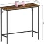 Console Table, Slim Console Tables for Hallway, Compact Sofa Table with Adjustable Feet, for Small Spaces Living Room, Bedroom, Entryway, Hall, Rustic Brown Image 3
