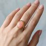 Opal Stunning Terra Opalis Gold Plated Silver Ring Padparadscha Glow Image 3