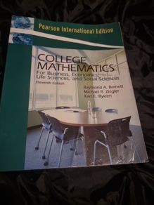 College Mathematics for Business, Economics, Life Sciences and Social Sciences:.