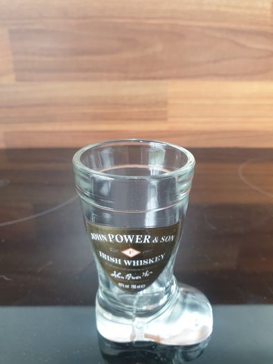 Powers whiskey Glass Boot