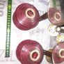 2 Beautiful Old Mirror Red Glass Oil Lamps, Postage Available Image 4