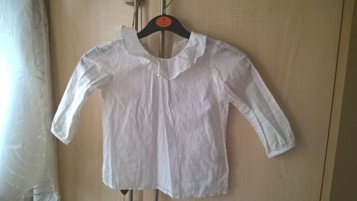 H&M girls white shirt top 12-18 months