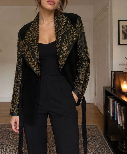 Black Gold Embroidered Jacket