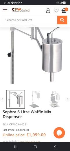 Commercial waffle stick machin and dough dispenser