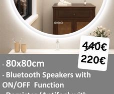 LED Bathroom Mirror Demister Defogger Bluetooth